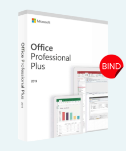 Microsoft Office 2019 Professional Plus – Lifetime License for Windows (1PC BIND Key)