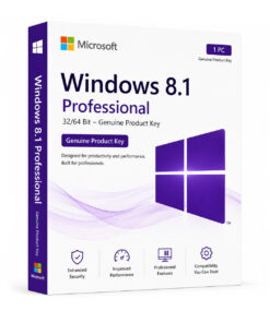 Microsoft Windows 8.1 Professional 32/64 Bit – Genuine Product Key