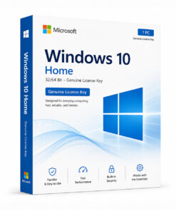 Microsoft Windows 10 Home 32/64 Bit – Genuine License Key